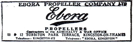 Advertentie Ebora Propellor 1918