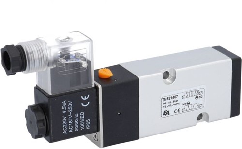 3/2 - 5/2 way solenoid valve, Namur, 24V DC 1/4 , 1.5-8bar, with manual override, Aluminum /