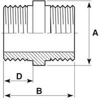 Durapipe ABS double nipple-2