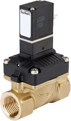Burkert Type 6212, Art. 138956 Diaphragm solenoid valve, servo assisted 2/2 - A - normally closed - inlet port 1 (P/NC) 