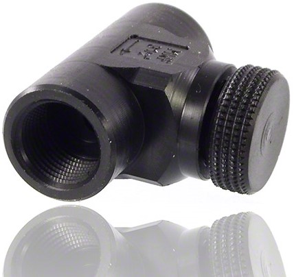 Needle valve made of PE with double side internal thread DNxG 3x1/4, 91535-2