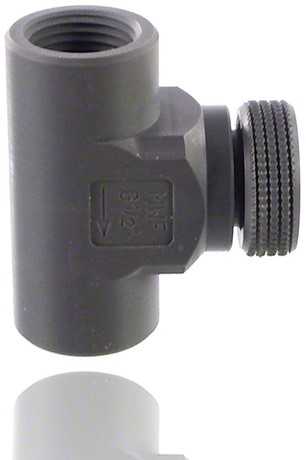 Naaldventiel PVC-C met dubbele zijde binnendraad DNxG 8x1/2, 91620