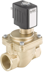 Burkert Type 6281, Art. 262311 Servo assisted solenoid valve 2/2 - A - normally closed - inlet port 1 (P/NC)