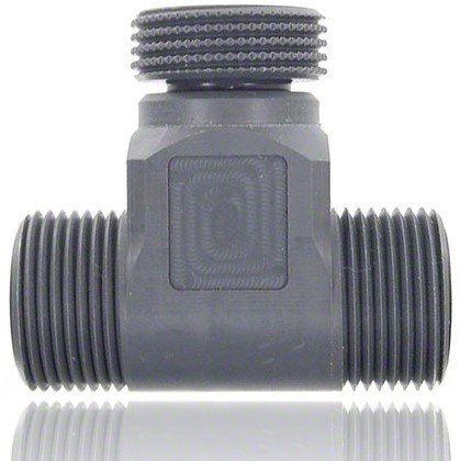 Naaldventiel PVC-C met dubbele zijde buitendraad DNxG 14x1, 91871