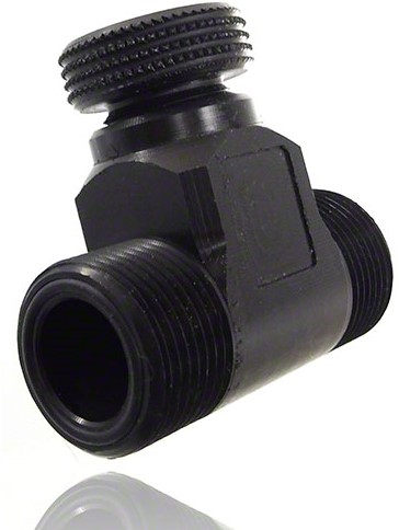 Needle valve made of PE with double side external thread DNxG 8x1/2, 91864-2