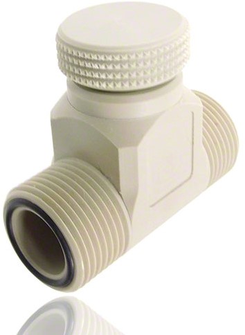 Needle valve made of PP with double side external thread DNxG 22x1 1/2, 91863-2