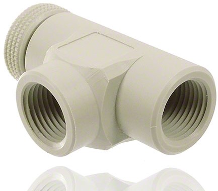 Needle valve made of PP with angle bore DNxG 22x1 1/2, 91879-3