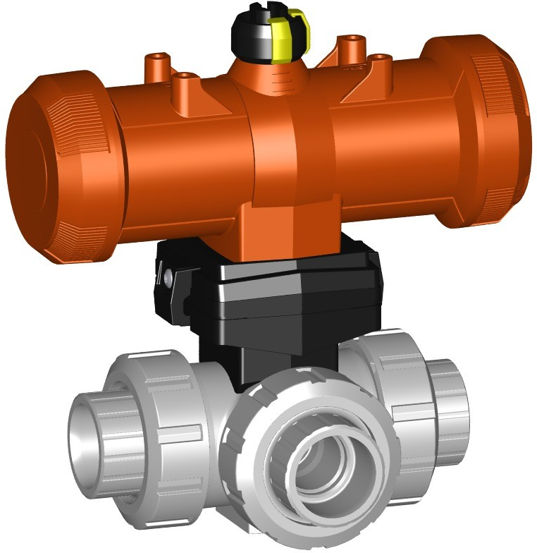 Fischer Kogelkraan 285 CPVC/FKM d20DN15, Lijmmof drukloos