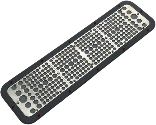 MurrPlastik RVS/NBR kabeldoorvoerplaat met 292 kabeldoorvoeren voor Rittal wartelplaat 5, 87663066 cablequick ® KDP 149/292, V4A-2