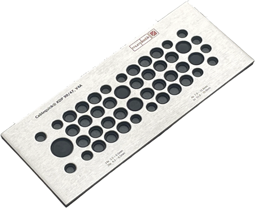 RVS doorvoerplaat 47 Voudig, 87663039, KDP 90/47, V4A Ebora
