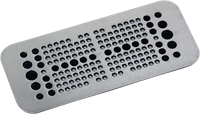 MurrPlastik RVS/NBR cable entry plate with 158 cable entries for Rittal gland plate 4, 87663068 cablequick ® KDP 149/158, V4A