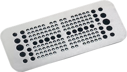 MurrPlastik Aluminium/NBR cable entry plate with 158 cable entries for Rittal cable gland plate 4, 87663089 cablequick ® KDP 149/158, Alu