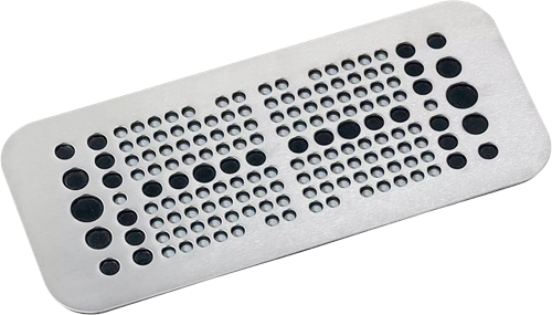 MurrPlastik Aluminium/NBR cable entry plate with 158 cable entries for Rittal cable gland plate 4, 87663089 cablequick ® KDP 149/158, Alu