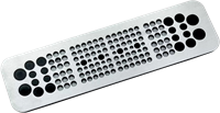 MurrPlastik Aluminum/NBR cable entry plate with 46 cable entries for Rittal cable gland plate 5, 87663064 cablequick ® KDP 149/46, Alu