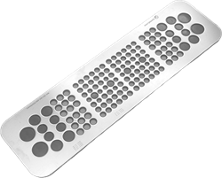 MurrPlastik Aluminium/NBR Kabeldurchführungsplatte mit 140 Kabeldurchführungen für Rittal Kabelverschraubungsplatte 5, 87663095 cablequick ® KDP 149/140, Alu