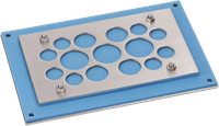 MurrPlastik RVS/EPDM cable entry plate with 15 cable entries 155 x 105 mm, 87663964 cablequick ® KDP 105/15, V4A FDA-2