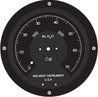 Mid-West Instrument manometer met Bourdonbuis - model 109-2