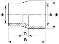 Durapipe ABS Reduzierstück lang-2
