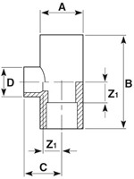 Durapipe ABS Verbindungsstück 90°-2