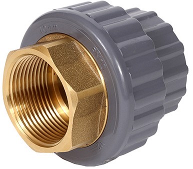 Durapipe ABS 3-dlg kopp. mes. binnendr. met polyamide wartel d25 EPDM, 11222307