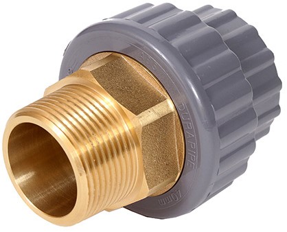 Durapipe ABS 3-dlg kopp. mes. buitendr. met polyamide wartel d40 EPDM, 11223309