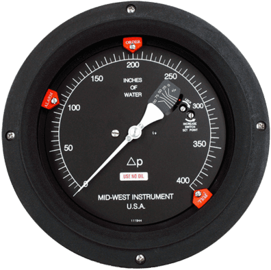 Mid-West Instrument pressure gauge with bellows tank level meter - model 116-2