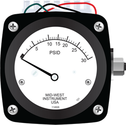Mid-West Instrument - Piston - Drukverschil manometer met klemmenstrook-interface - model 121