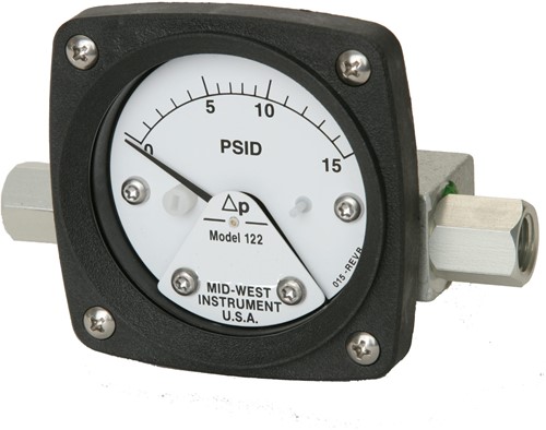Mid-West Instrument - Kolben - Druckdifferenzmanometer Klemm-Schalter - Modell 122-3