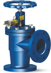 Klepafsluiters Gietstaal - haaks - SOS - pneumatisch, hydraulisch handbediend Type 706FC