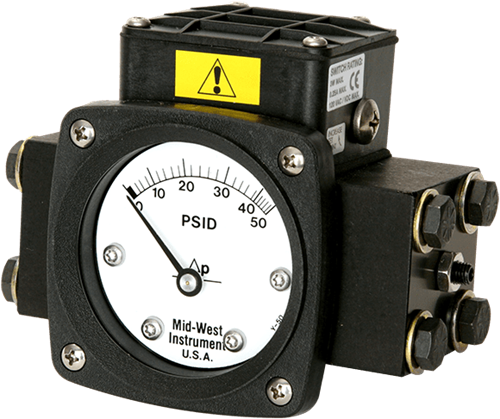Mid-West Instrument pressure gauge with diaphragm with connection strip interface - model 140