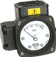 Mid-West Instrument Manometer mit Membran - Differenzdruckmesser - Modell 142-3