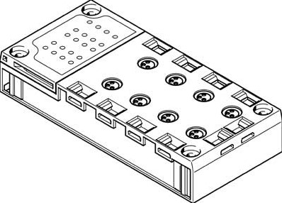 Festo Aansluitblok, 195706, CPX-AB-8-M8-3POL