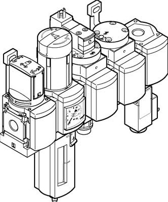Festo MSB6-1/2:C3J4D1A1F3-WP, 542287 Service unit combination