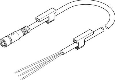 Festo 541334, NEBU-M8G3-K-5-LE3 Verbindingskabel
