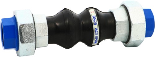 EPDM expansion joint 1508 double wave BSP 1''1/2