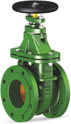 Gietijzeren schuifafsluiters met bronzen zitting Type 307AB