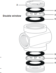Spirax Sarco Ersatzsichtglas-Set + Dichtungen