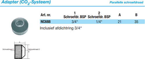 John Guest PM adapter (Co2-Systeem)-2