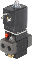 Burkert Type 5420, Art. 134622 Pneumatic valve 4/2 - G - normally open - inlet port 1 (P) connected with outlet port 2 (B), o utlet port 4 (A) connected with exhaust port 3 (R)