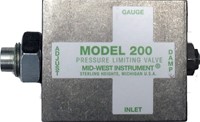 Mid-West Instrument Druckbegrenzungsventil Manometer Minder - Modell 200-3