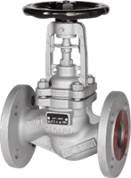 ARI-Armaturen flanged-Bellows shut-off valve FABA-Plus 23.046 DN150,PN25,EN-JS1049, PTFE-soft seal plug