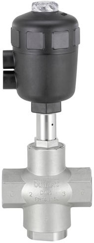 Burkert Pneumatisch bediend 3/2-weg klepzitting CLASSIC - Type 2006-2
