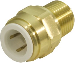John Guest 12Mm X 3/8 Bsp  Male Coupler, 12MC(3/8)