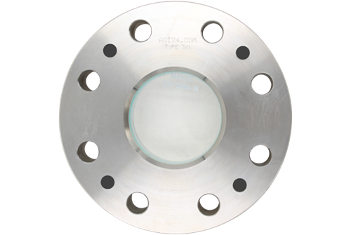 Rond RVS Kijkglas Flensmontage naar DIN 28121, 11-321-1-050-1-1-1-0 Ebora
