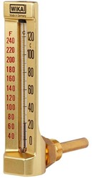 Glas thermometer industieel haaks midden model 150 mm, L=63 mm, 0..120 °C Ebora, 852230