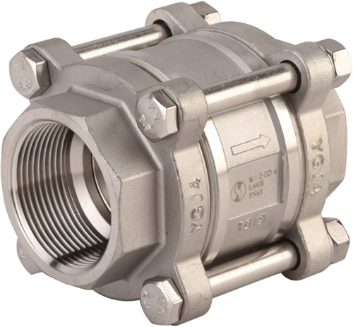 Roestvaststalen CF8M veer terugslagklep 380 3-delige behuizing BSP 3''