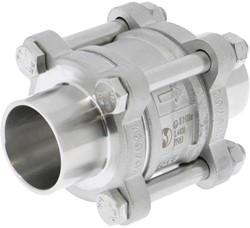 Stainless steel CF8M spring check valve 381 3 piece body BW ISO 1''1/2
