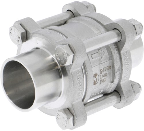 Stainless steel CF8M spring check valve 381 3 piece body BW ISO 1''1/2