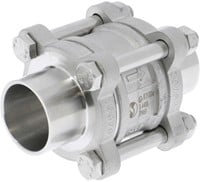 Stainless steel CF8M spring check valve 381 3 piece body BW ISO 3''
