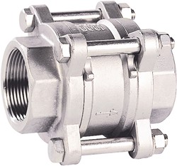 Roestvaststalen CF8M veer terugslagklep 384 3-delige behuizing NPT 1''1/4